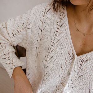 Ivory Pointelle Cardigan